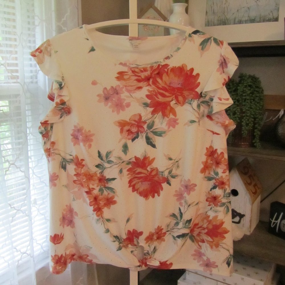 Cato Floral Knit Top Size 28